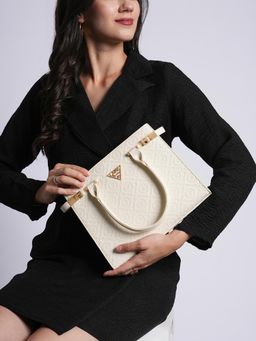 Lavie Signature - Off White Womens Michigan Satchel Bag (M)