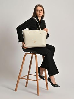 Lavie Signature - Womens Off White Virginia Large Tote Bag (L)