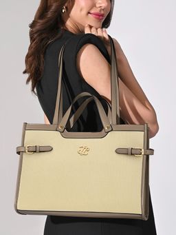 Lavie Signature - Canva Dual Carry Tote Bag -Beige (Large)