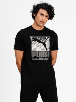 Puma - Cat Box Logo Men Black T-Shirt