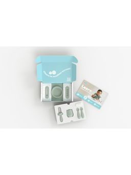 ezpz - Green Learn To Eat & Drink Baby Feeding Set (6-12 Months)