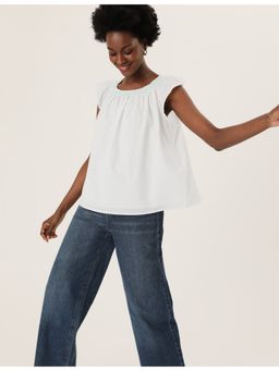 Marks & Spencer - Ivory Pure Cotton Regular Fit Vest Top