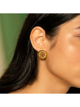 Shaya by CaratLane - Venturianum Bloom Earrings in Gold Plated 925 Silver