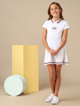 U.S. POLO ASSN. - Girls Brand Appliqued Skater Dress