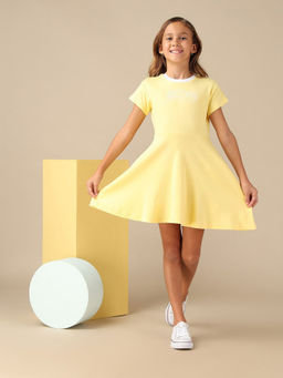 U.S. POLO ASSN. - Girls Brand Print Fit and Flare Dress