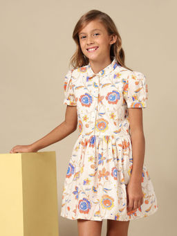 U.S. POLO ASSN. - Girls Flare Printed Shirt Dress