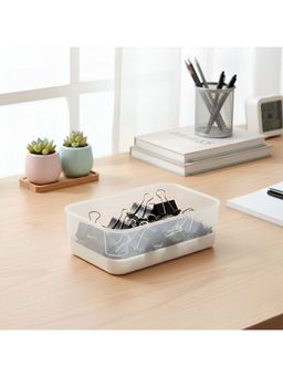 STOR - Modular Storage Organiser- Ecru Transparent