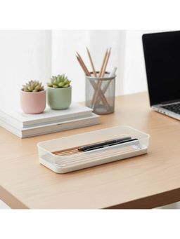 STOR - Modular Storage Organiser- Ecru Transparent