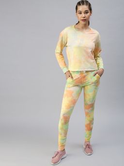 SHOWOFF - Women Round Neck High Rise Multi-Color Co-Ord (Set of 2)