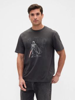 GAP - Charcoal Star Wars Character Print Crew Neck T-Shirt