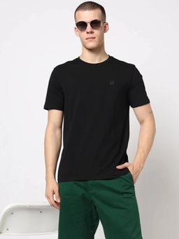GAP - Black Logo Print Slim Fit Crew Neck T-Shirt