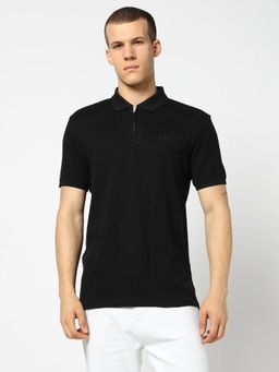 GAP - Black Slim Polo Neck T-Shirt