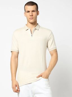 GAP - Cream Slim Polo Neck Polo T-Shirt