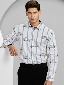 Albino - White Cotton Casual Full Sleeves Shirt