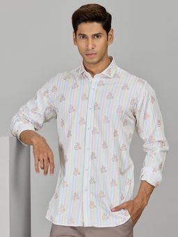 Albino - Multi-Colour Cotton Casual Full Sleeves Shirt