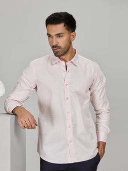 Albino - Pink Cotton Casual Full Sleeves Shirt