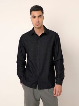 BLNK - Black Casual Cotton Full Sleeves Shirt