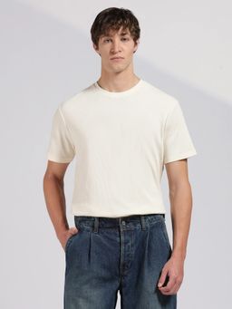 Calvin Klein - Jeans Off White Cotton Casual T-Shirt
