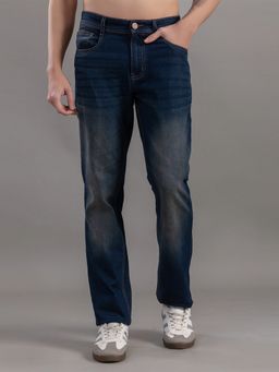 Club York - Blue Straight Fit Solid Denim Jeans