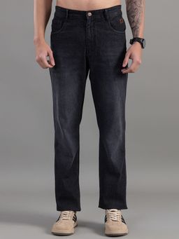 Club York - Black Straight Fit Solid Denim Jeans
