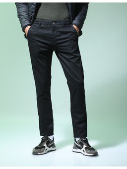 Flying Machine - Black Twill Solid Pant