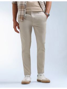 Flying Machine - Beige Slash Slim Tapered Fit F Lite Chinos