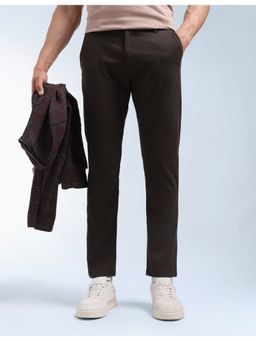 Flying Machine - Brown Slash Slim Tapered Fit Mid Rise Pant