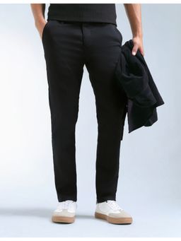 Flying Machine - Black Slash Slim Tapered Fit Dobby Pant