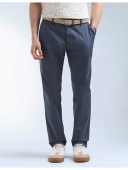 Flying Machine - Blue Slash Slim Tapered Fit Mid Rise Pant