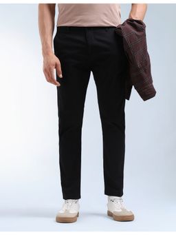 Flying Machine - Black Twill Slash Slim Tapered Fit Pant
