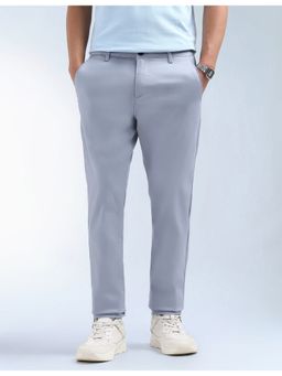 Flying Machine - Grey Mid Rise Slash Slim Tapered Fit Pant