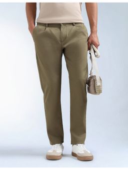 Flying Machine - Green Slash Slim Tapered Fit Dobby Pant