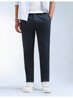 Flying Machine - Blue Dobby Slash Slim Tapered Fit Pant