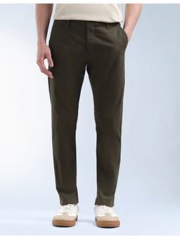 Flying Machine - Green Twill Slim Tapered Fit Pant