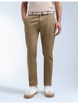 Flying Machine - Brown Mid Rise Twill Trousers