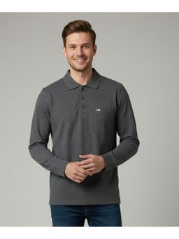 SANDPIPER - Polo Collar Pockets Anthra T-Shirt