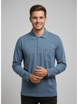 SANDPIPER - Polo Collar Pockets Light Blue T-Shirt