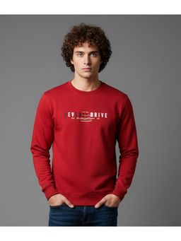 SANDPIPER - Red Round Neck Full Sleeve T-Shirt
