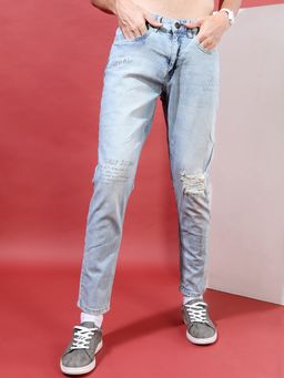 HIGHLANDER - Blue Slim Fit Solid Jeans