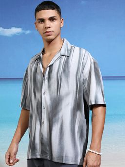 HIGHLANDER - Polyester Printed Grey Shirt
