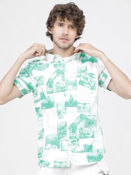 HIGHLANDER - Cotton White Printed Shirt