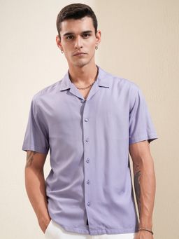 HIGHLANDER - Viscose Solid Lavender Shirt