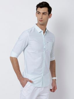 HIGHLANDER - Cotton Stripes Green Shirt