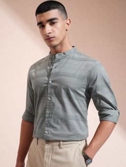 HIGHLANDER - Cotton Grey Stripes Shirt