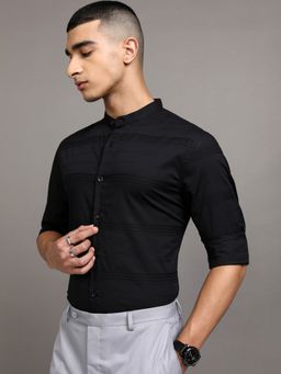 HIGHLANDER - Cotton Stripes Black Shirt