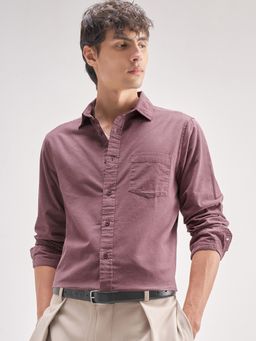 HIGHLANDER - Cotton Solid Pink Shirt