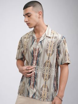 HIGHLANDER - Multi-Colour Printed Relaxed Fit Casual Shirt