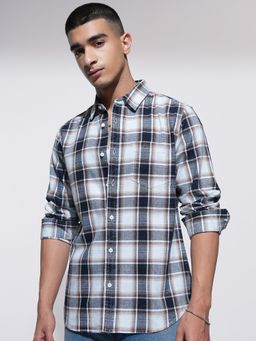 HIGHLANDER - Multi-Colour Checks Relaxed Fit Casual Shirt