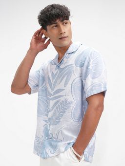 HIGHLANDER - White Floral Regular Fit Casual Shirt