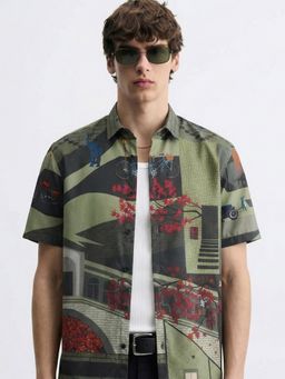 HIGHLANDER - Multi-Colour Graphic Regular Fit Casual Shirt